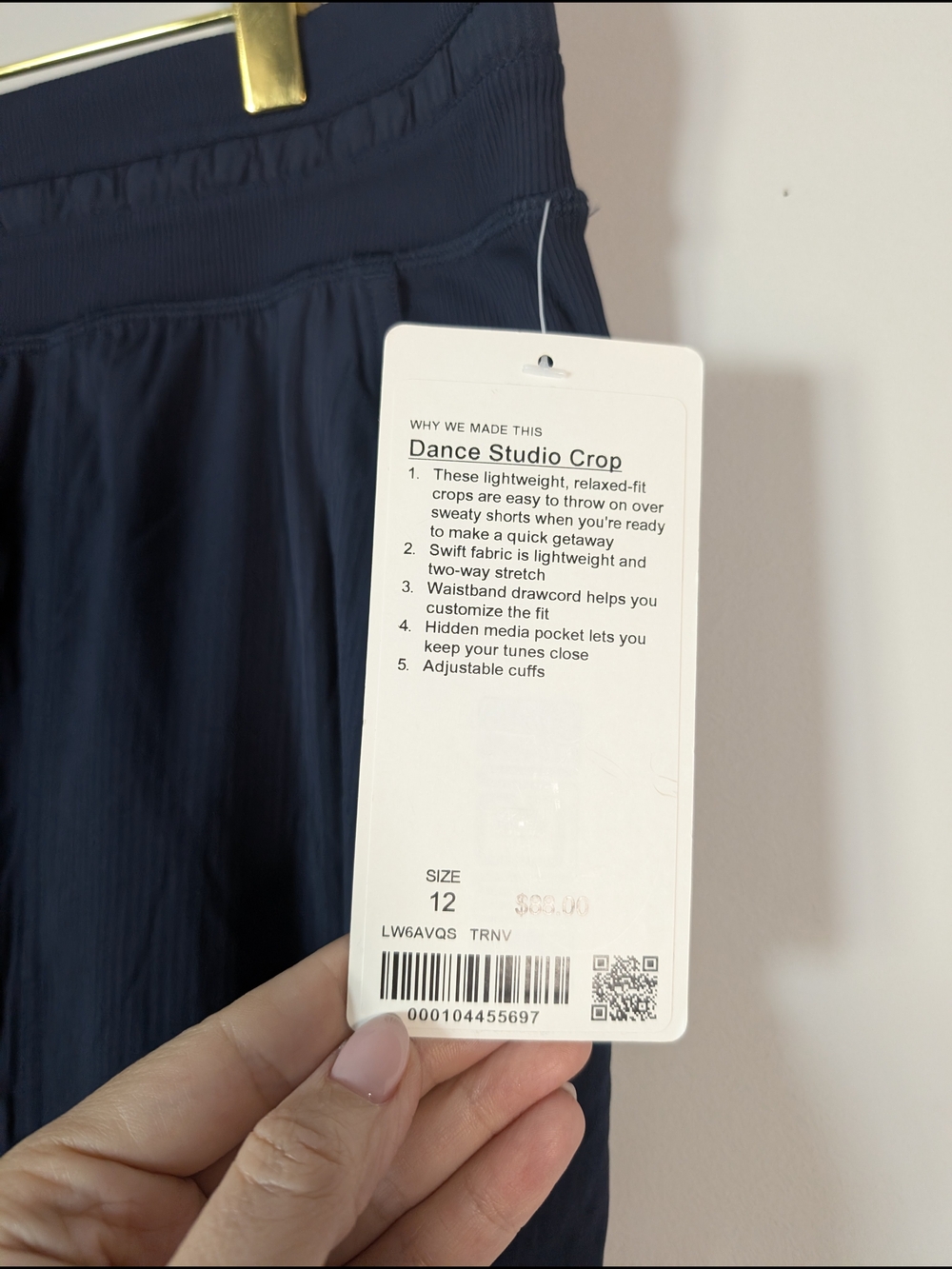 NWT Lululemon athletica Dance Studio Crop - Navy - Picture 2 of 4